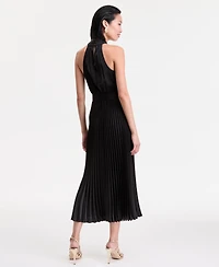 I.n.c. International Concepts Women's Pleated Halter Dress, Exclusively at Macy's