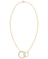 Diamond Interlocking Rings 18" Necklace (1/6 ct. t.w.) Sterling Silver