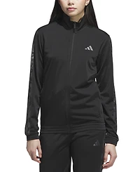 adidas Women's Animal-Print Stripe Tricot Track Jacket