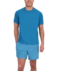 Spyder Men's Short Sleeve Waffle-Knit Crewneck Swim Shirt