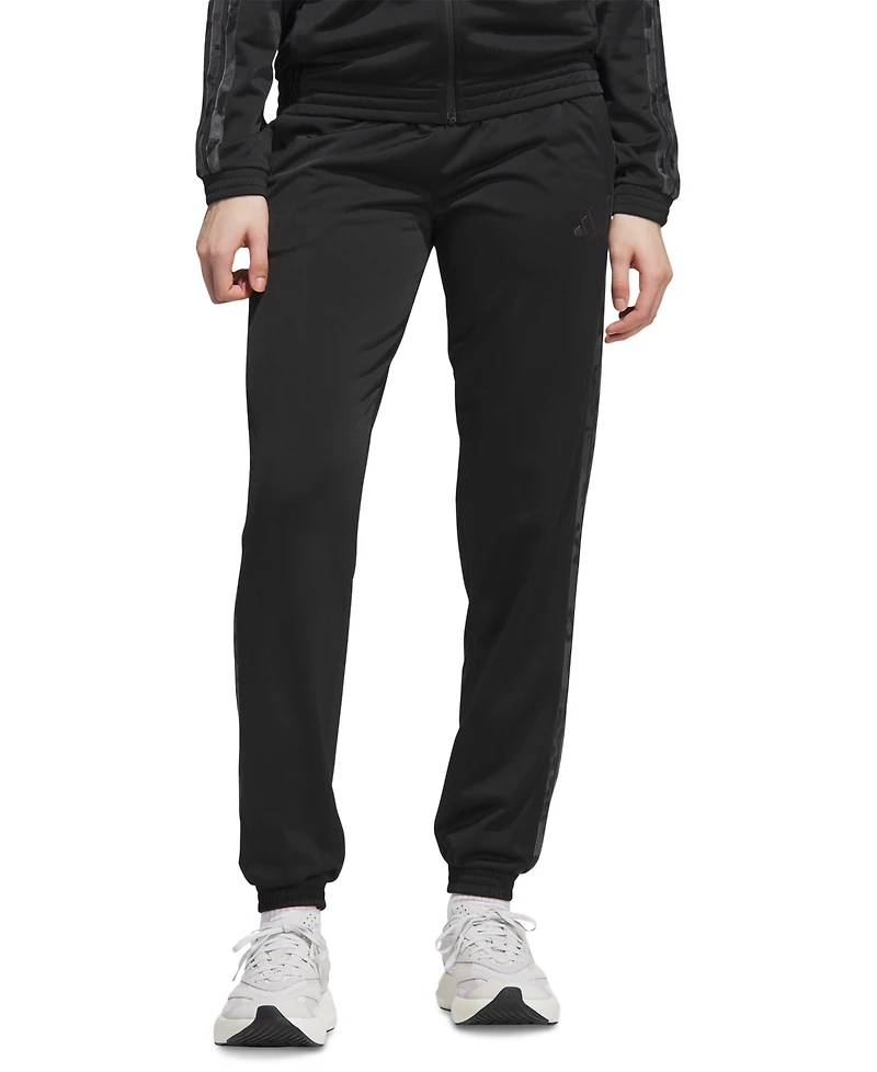 adidas Women's Animal-Print 3-Stripes Tricot Pants