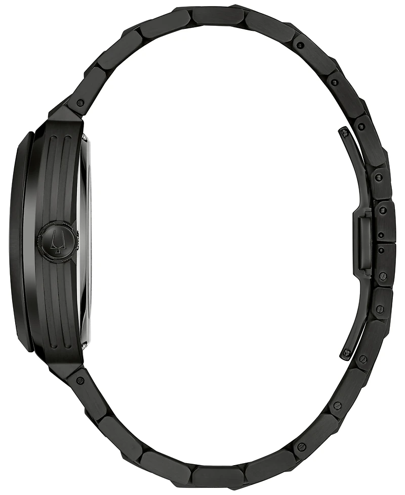 Bulova Men's Maquina Automatic Black Stainless Steel Bracelet Watch 40mm