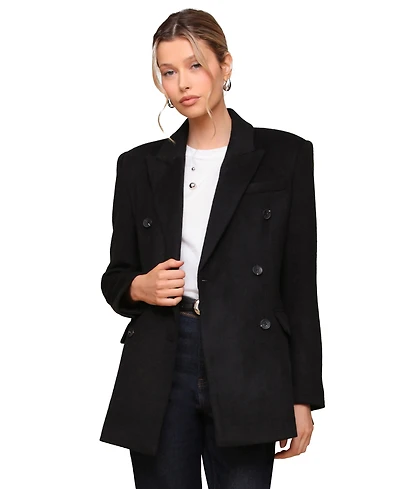 Avec Les Filles Women's Notched-Collar Blazer Coat