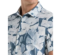 Perry Ellis Men's Short Sleeve Leaf Print Button-Front Shirt