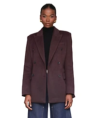 Avec Les Filles Women's Notched-Collar Blazer Coat