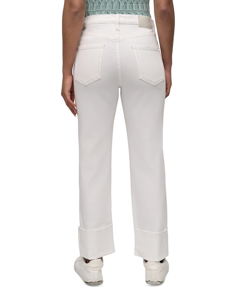 Dkny Jeans Women's High-Rise Classic Cuffed Straight-Leg