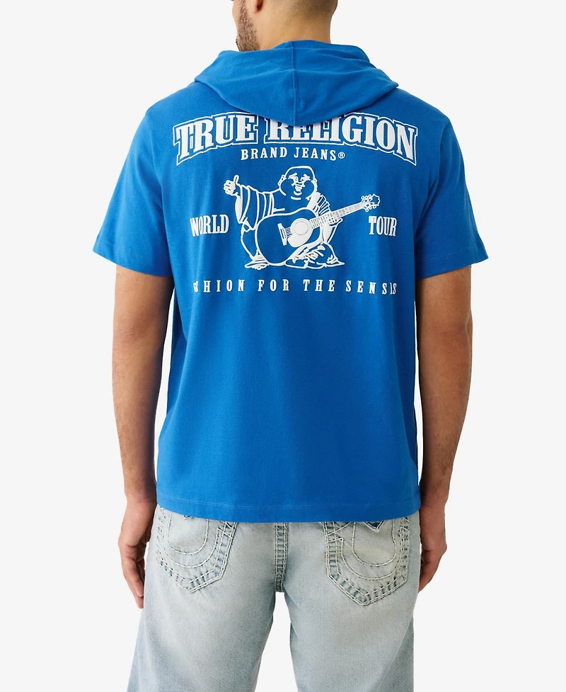 True Religion Men's Short Sleeve Hooded T-Shirt