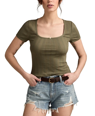 Lucky Brand Pointelle Tee