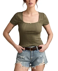 Lucky Brand Pointelle Tee