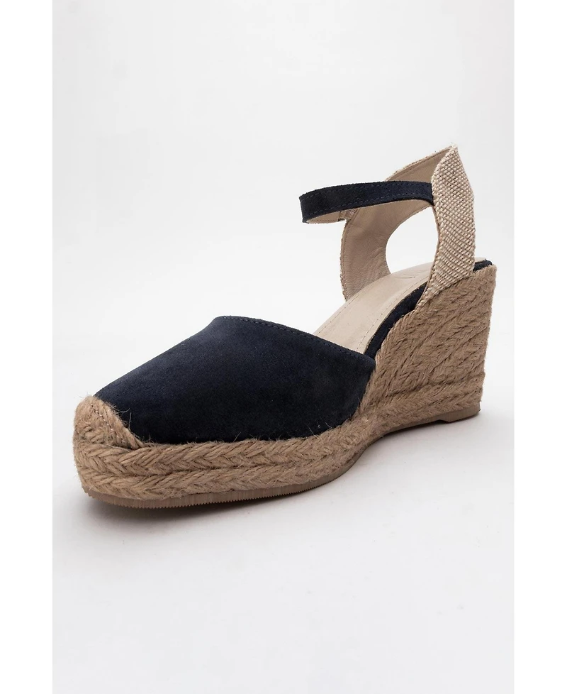 Sinta Suede Leather Platform Espadrille (Women)