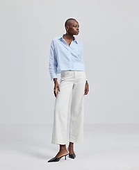 Reistor Women's Crop it like s Hot Shirt Stripes