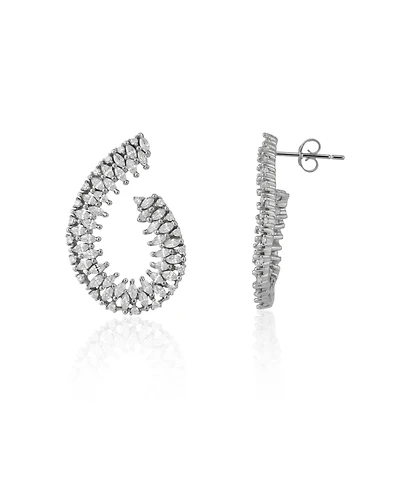 Spero London Chunky Spiral Helix Sterling Silver Earrings