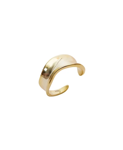 Spero London Large Contour Stack Sterling Silver Ring