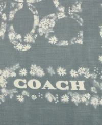 Coach Women's Signature Rose Meadow Print Oversized Square Scarf