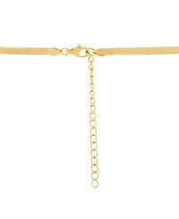 Created White Sapphire Necklace (3/4 ct. t.w.) in 14k Yellow Gold Over Sterling Silver, 16" + 2" extender