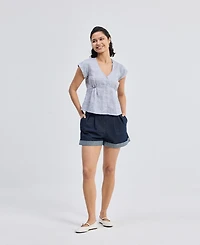 Reistor Women's Deep V-neck Short Top