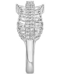 Diamond Round & Baguette Ring (1 ct. t.w.) in 10k White Gold