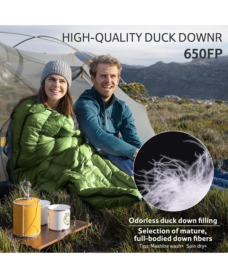 Naturehike Ultralight Backpacking Down Sleeping Bag for Adults, 650 Fill Power Sleeping Bag 20oz for 42-52 , Compact Lightweight Sleeping Bags for Hik