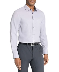 Men's Slim Fit Micro Geo 4-Way Stretch Performance Dress Shirt