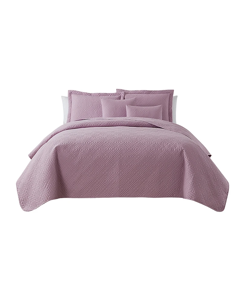 Nestl Diamond Embossed 5-Pc. Quilt Set, King/California King