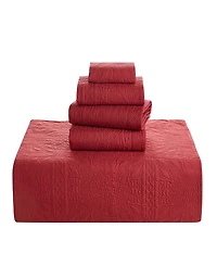 Nestl Grid Embossed 5-Pc. Quilt Set, Full/Queen