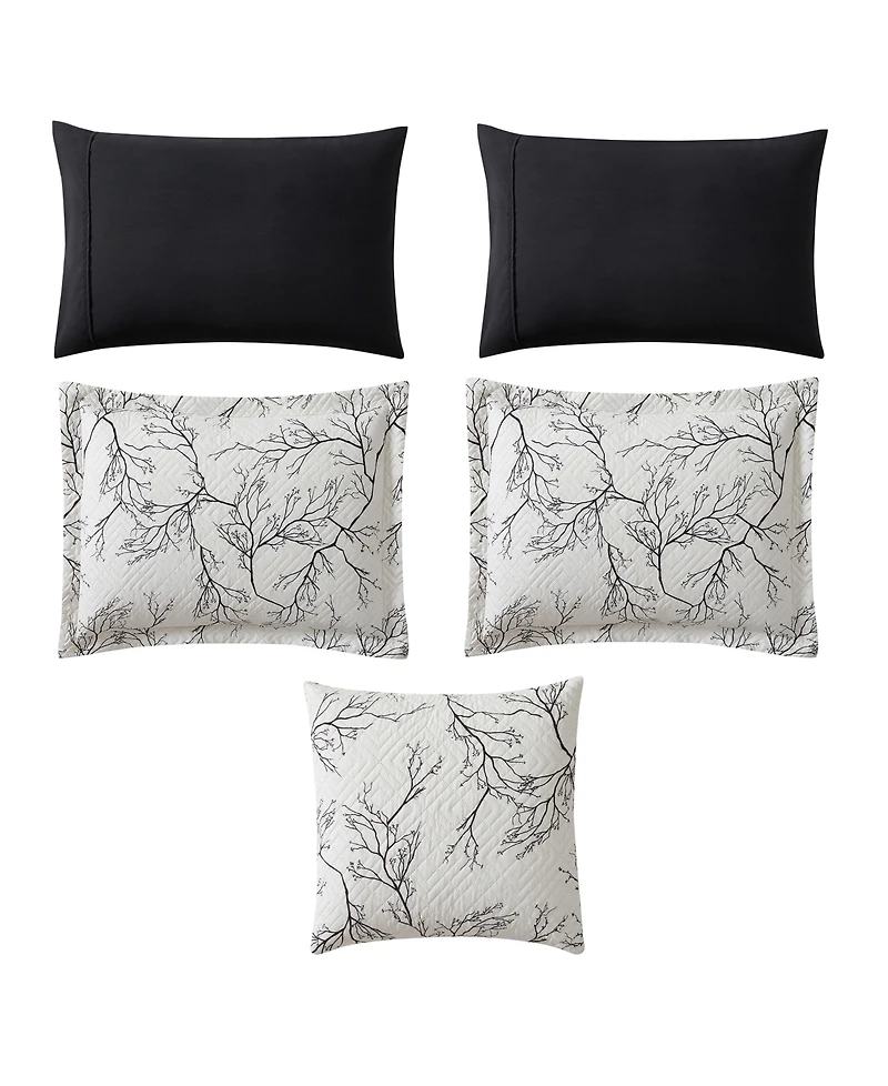 Nestl Branches Reversible 4-Pc. Quilt Set, Twin/Twin Xl