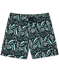 Sunset and Vines Men's Floral Woven Swim Trunks