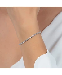 Spero London Sterling Silver 2mm Fine Tennis Bracelet