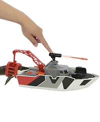 Matchbox Jurassic World Mosasaurus Rescue Action Boat Playset