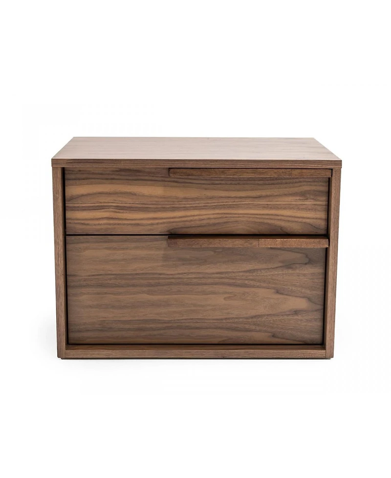 Modern Nightstand with Two Drawers for Bedroom Storage and Bedside Use