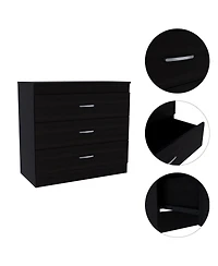 Wooden Three Drawer Dresser for Bedroom and Closet Storage