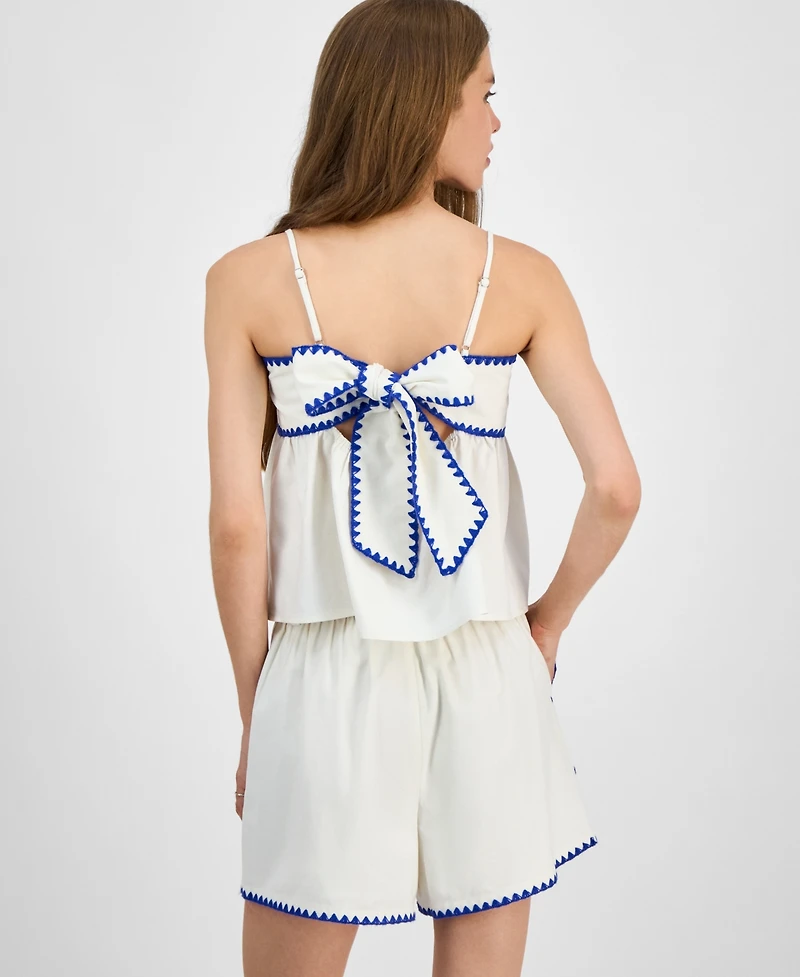 En Saison Women's Dontatella Sleeveless Tie-Back Top