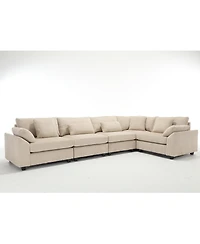 Streamdale Oversized Corduroy Modular Sectional Sofa for Living Room