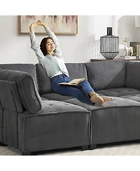 Streamdale Furniture U-Shaped Modular Sectional Sofa with Reversible Chaise