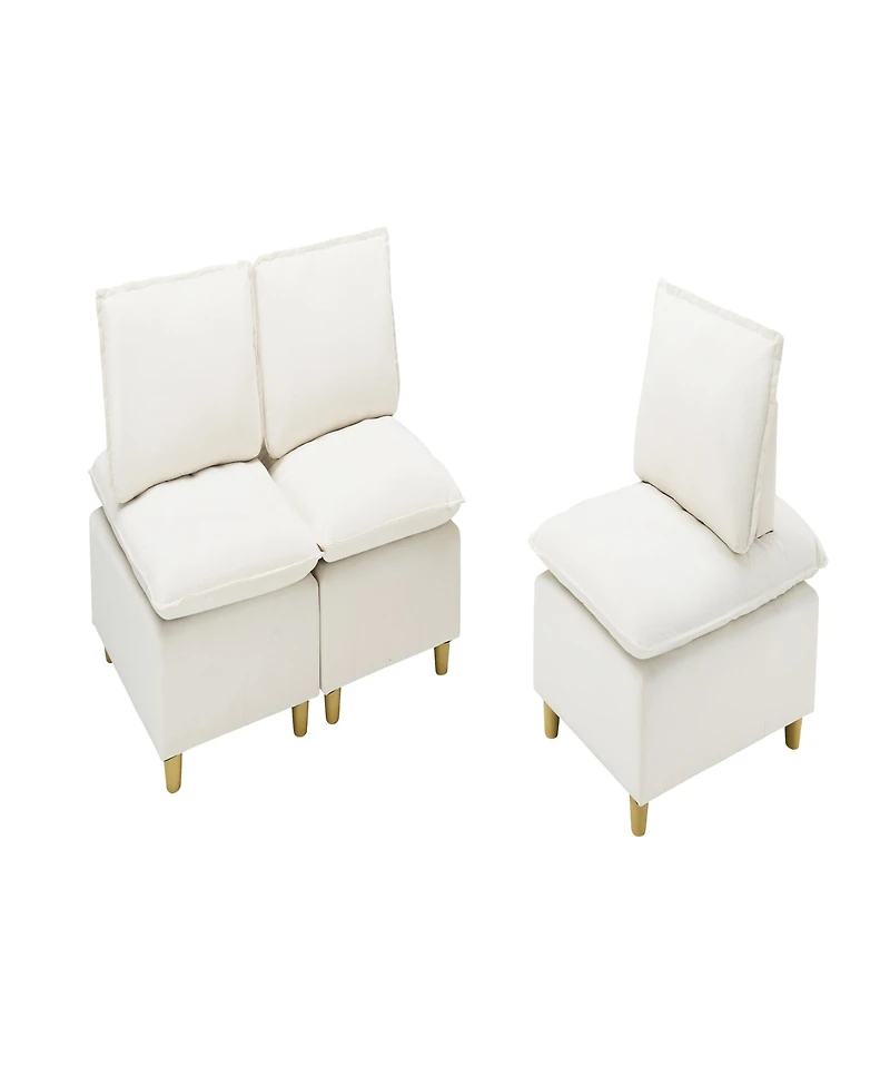 Streamdale Furniture Off-White Flannel 3-Seater Sofa: Modern Comfort in Living, Bedroom, Balcony