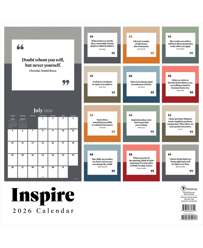 2026 Inspire Wall Calendar