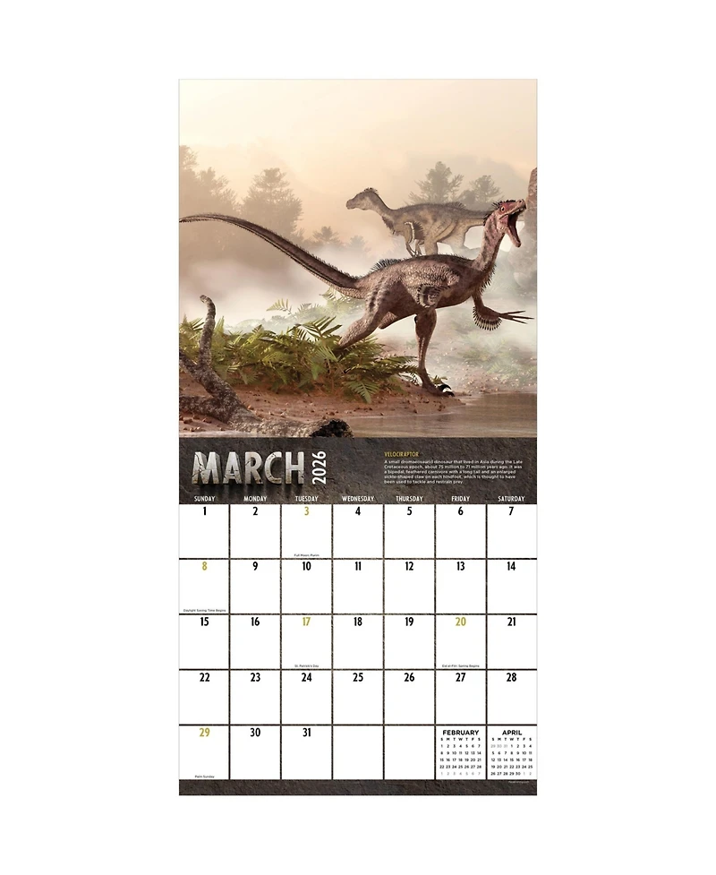 2026 Dinosaurs Wall Calendar