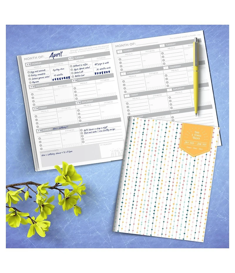 Golden Design Food & Fitness 7.5"x10.25" Weekly Healthy Living Planner
