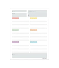 Simply Weekly Color Coded Task Pad