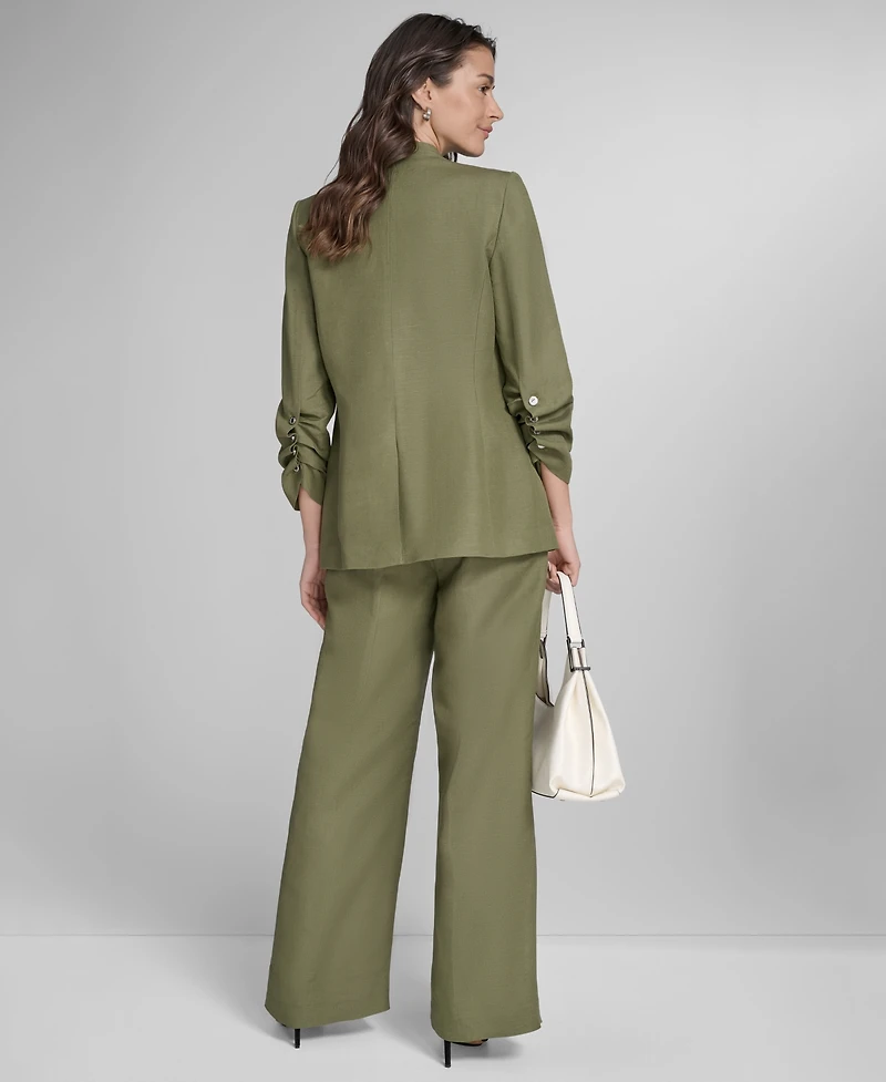 Calvin Klein Women's Stand-Collar 3/4-Sleeve Blazer
