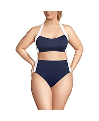 Lands' End Women's Seamed Halter Bikini Top