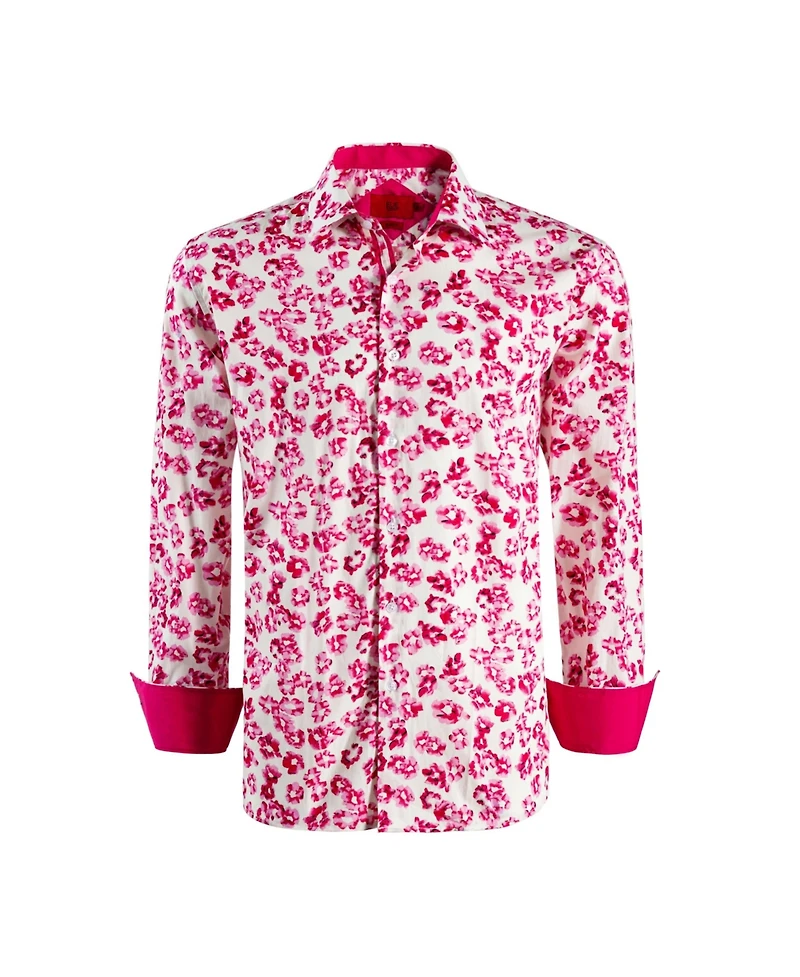 Elie Balleh Big Boys Slim Fit Floral Sport Button-Down Shirt