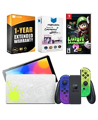 Nintendo Switch Oled Console Splatoon 3 Special Edition with Luigi's Mansion 2 Hd