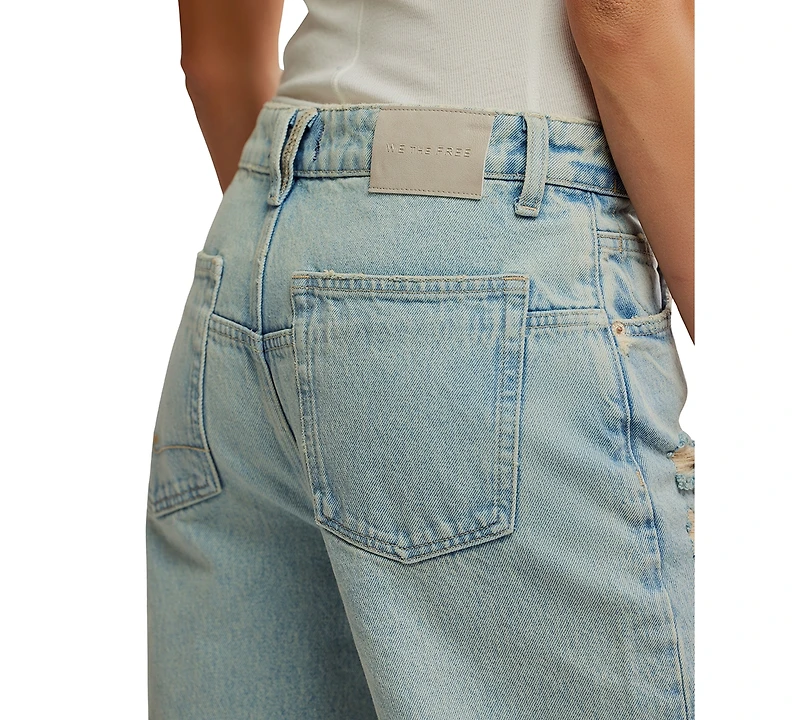 Free People Women's Deep Trance Boyfriend Cut Cotton Jeans