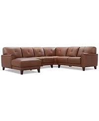 Ashlinn 4-Pc. Leather Chaise Sectional, Exclusively at Macy's