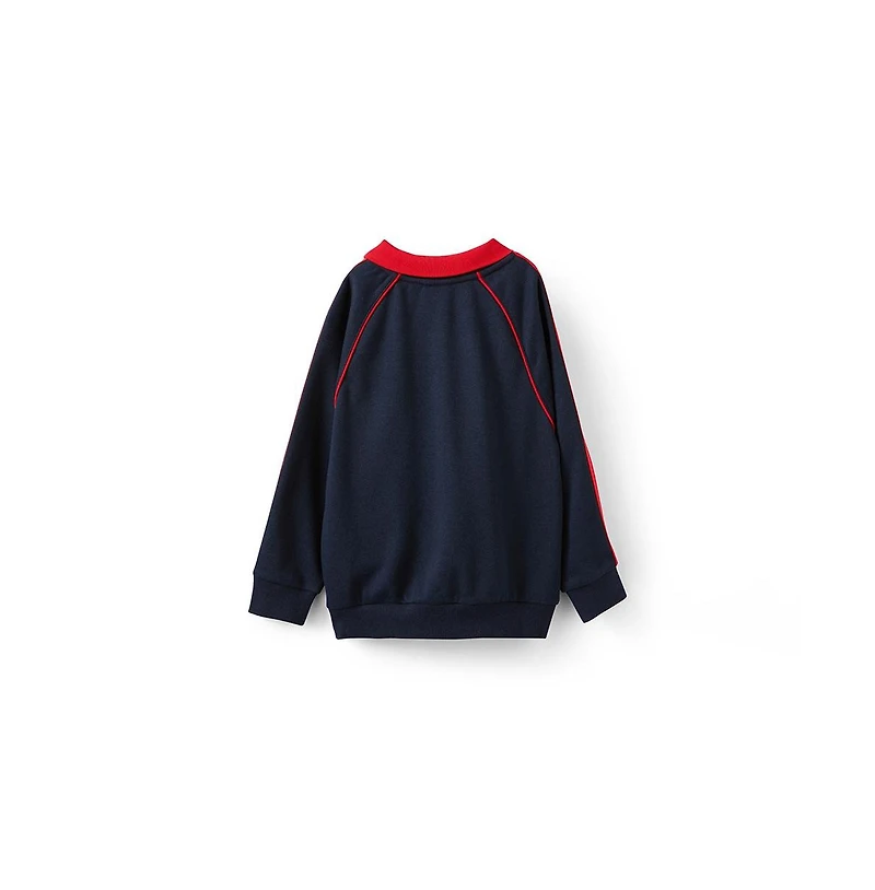 Cotton On Big Boys Little/Big Polo Collar Fleece Top