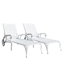 Mondawe Aluminium Cast lounge chair 2pcs white