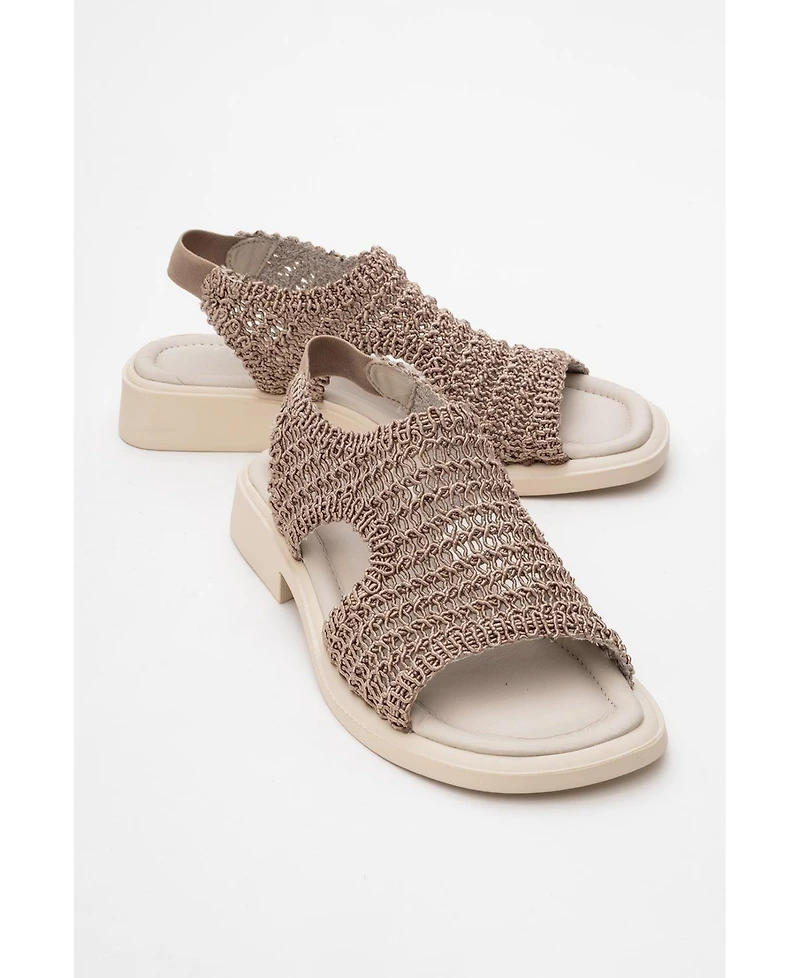 Weave Leather Woven Sandal (Women)