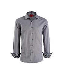 Elie Balleh Big Boys Slim Fit Houndstooth Dress Button-Down Shirt