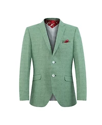 Elie Balleh Boys Olive Slim Fit Melange Jacket